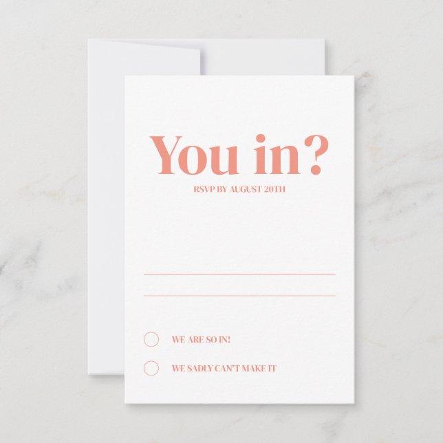 Invitación mínima de Bodas (Anverso)