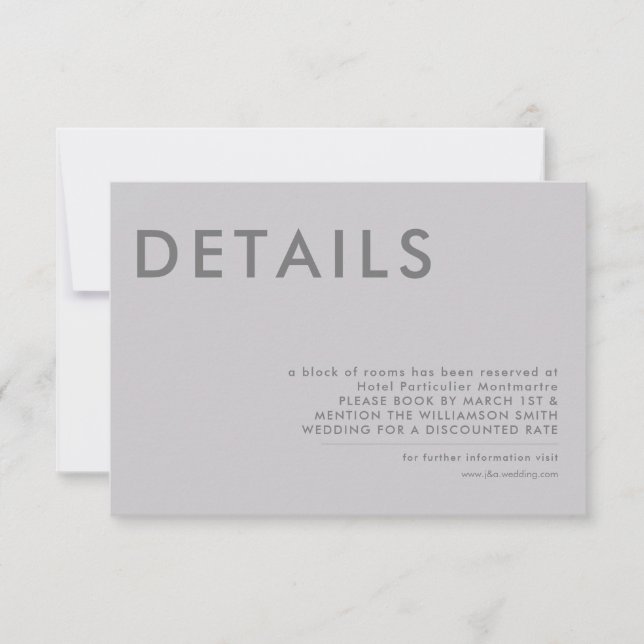 Invitación mínima de Bodas (Anverso)