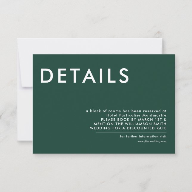 Invitación mínima de Bodas (Anverso)