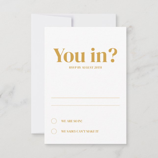 Invitación mínima de Bodas (Anverso)