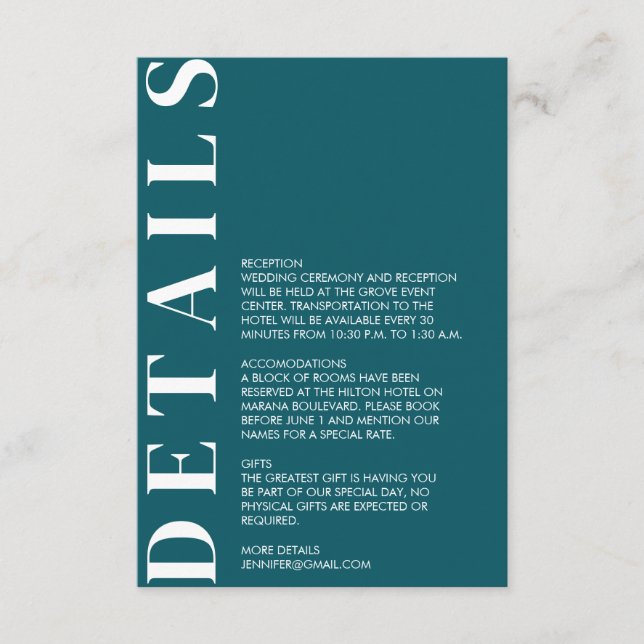 Invitación mínima de Bodas (Anverso)