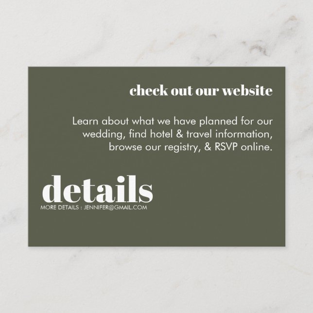 Invitación mínima de Bodas (Anverso)