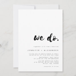 Invitación mínima de bodas de SAMMI 'We Do'