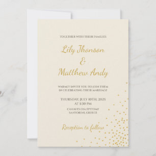 Invitación mínima de casamiento de punto de Reliev