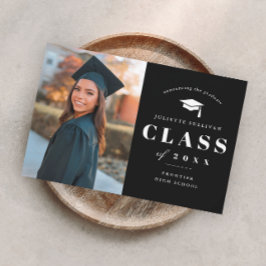 Invitación mínima de graduación fotográfica