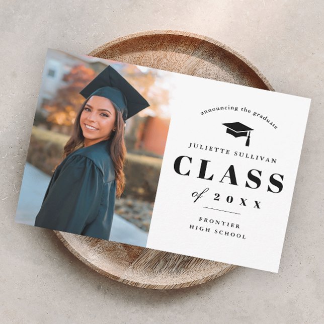 Invitación mínima de graduación fotográfica (Subido por el creador)