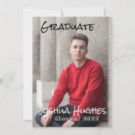 Invitación Mínima de Graduación Simple