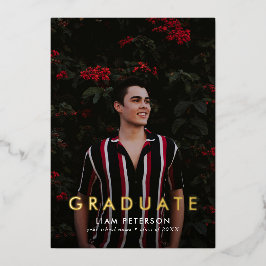 Invitación mínima moderna de Relieve metalizado de