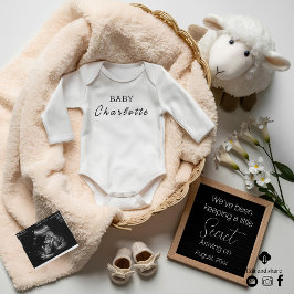 Invitación Mínima Neutral de Embarazo de Género