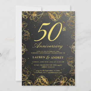 Invitación mínima para aniversario de bodas número