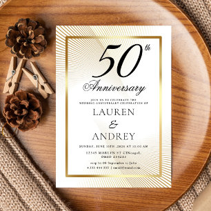 Invitación mínima para aniversario de bodas número