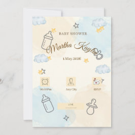 Invitación Mínima para Baby Shower
