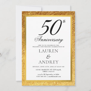 Invitación mínima para el 50º aniversario de bodas