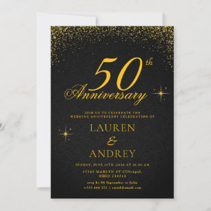 Invitación mínima para el 50 aniversario de bodas