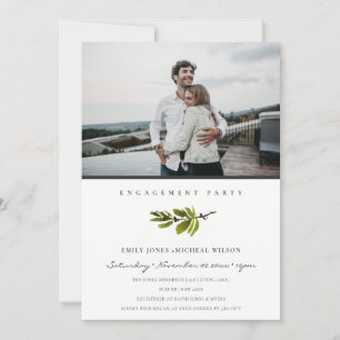 Invitación mínima para el compromiso de foto de ra
