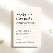 Mínima recepción de boda crema moderna