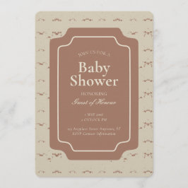 Invitación Minimal Abstract Geometric Gender Neutral Beige