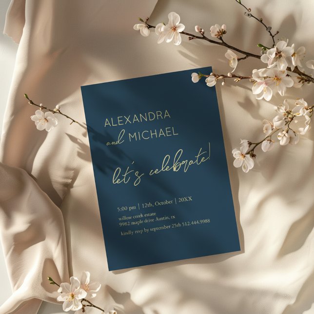 Invitación Minimal dark Elegant Engagement Typography (Subido por el creador)