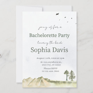 Invitación Minimal Desert Bachelorette Party Earthy Palm 