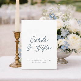 Invitación Minimal Dusty Blue Cards & Gifts Sign