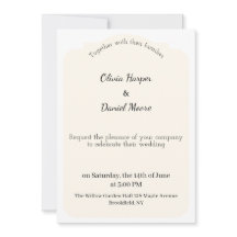 Minimal Elegant Wedding Invitation