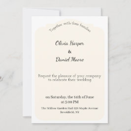 Invitación Minimal Elegant Wedding Invitation