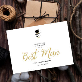 Invitación Minimal Exquisite Gorgeous Script Best Man 