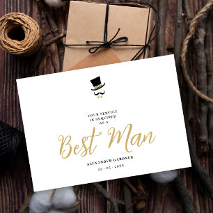 Invitación Minimal Exquisite Gorgeous Script Best Man