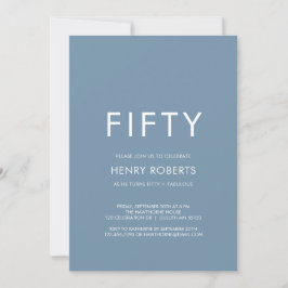 Invitación Minimal Fifty and Fabulous 50th Birthday Party