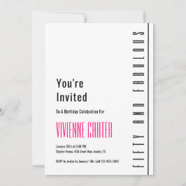 Invitación Minimal Fifty and Fabulous 50th Birthday Party