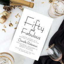 Minimal Fifty and Fabulous 50th Birthday Party