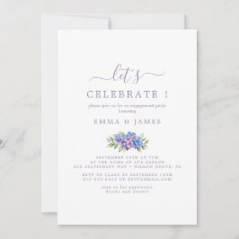 Invitación Minimal Hoja | Polvo Púrpura "Celebremos" 