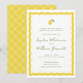 Invitación Minimal Lemon Amalfi Coast Wedding Invitation