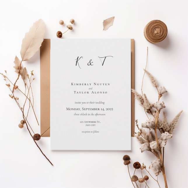 Invitación Minimal Modern Wedding Invitation (Subido por el creador)