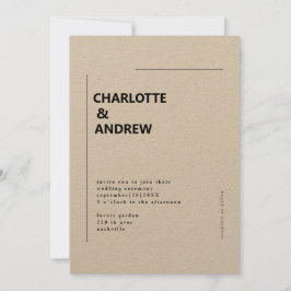 Invitación Minimal, moderne Einladung