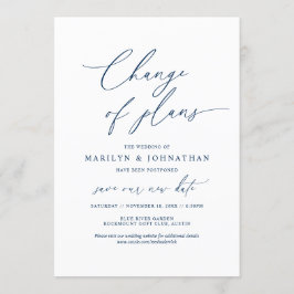 Invitación Minimal Naval, Cambio de planes, boda pospuesta