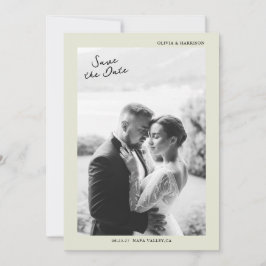 Invitación Minimal Photo Wedding Save the Date Card
