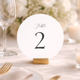 Invitación Minimal Round Table Numbers 1–19 