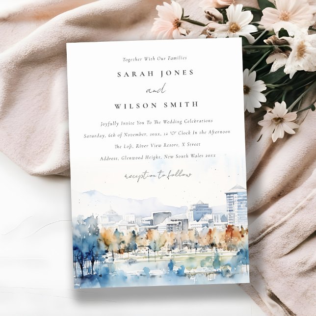 Invitación Minimal San José, Boda de acuarela de California (Subido por el creador)