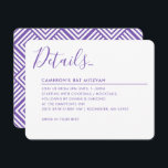 Invitación MINIMAL SCRIPT detalles modernos Bat Mitzvah púrpu<br><div class="desc">por kat massard >> WWW.SIMPLYSWEETPAPERIE.COM <<< Un diseño de invitación súper elegante y sofisticado para el BAR/BAT MITZVAH de su hijo! CONSEJO :: 1. Para cambiar/mover gráficos y fuentes y añadir más texto, pulse el botón "personalizar". - - - - - - - - - - - - - -...</div>