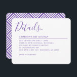 Invitación MINIMAL SCRIPT detalles modernos Bat Mitzvah púrpu<br><div class="desc">por kat massard >> WWW.SIMPLYSWEETPAPERIE.COM <<< Un diseño de invitación súper elegante y sofisticado para el BAR/BAT MITZVAH de su hijo! CONSEJO :: 1. Para cambiar/mover gráficos y fuentes y añadir más texto, pulse el botón "personalizar". - - - - - - - - - - - - - -...</div>