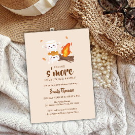 Invitación Minimal S'more Love Rustic Campfire Baby Shower