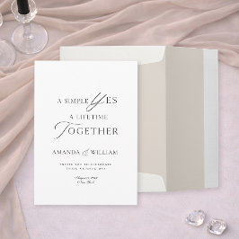Invitación Minimal Typography Wedding Invitation Template