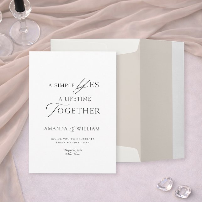 Invitación Minimal Typography Wedding Invitation Template (Subido por el creador)