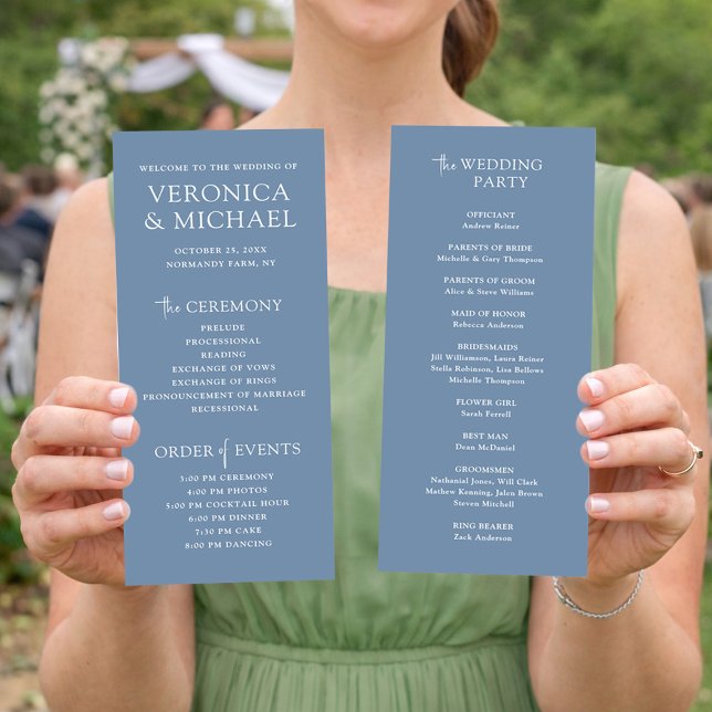 Invitación Minimal Wedding Ceremony Program Template  (Subido por el creador)