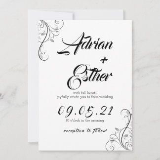 Invitación Minimal wedding invitation card