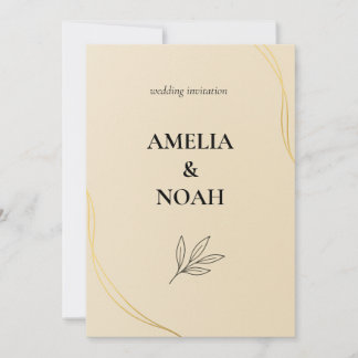 Invitación Minimal Wedding Invitation Template – Elegant