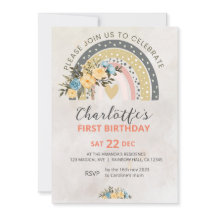 Minimali Pompas Grass Retro Rainbow Boho Cumpleaño