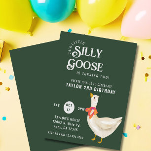 Invitación Minimalismo С lassic Silly Goose Cumpleaños