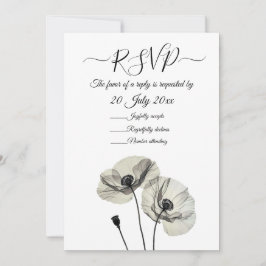 Invitación Minimalismo sencillo y elegante, adornos blancos y